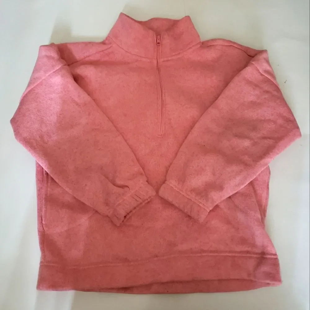 Girls Pink Fleece Pull Over Sweater​